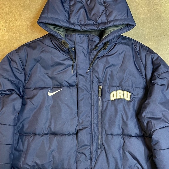 Nike Storm-Fit Puffer Jacket Parka Winter Coat Removable Hood Navy Men’s 2XL - Picture 3 of 10